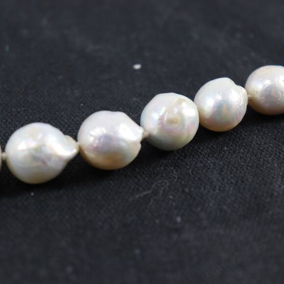 Genuine Baroque Pearl Necklace 20" with Sterling Silver Clasp - Picture 5 of 5